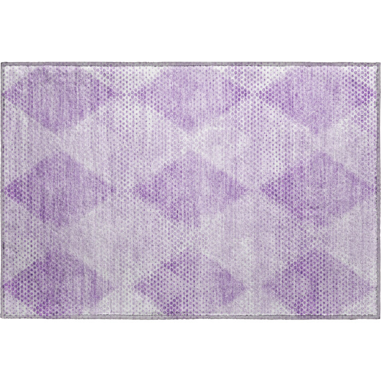 Premium Machine Washable Cerrito Amf539 Lavender Rug
