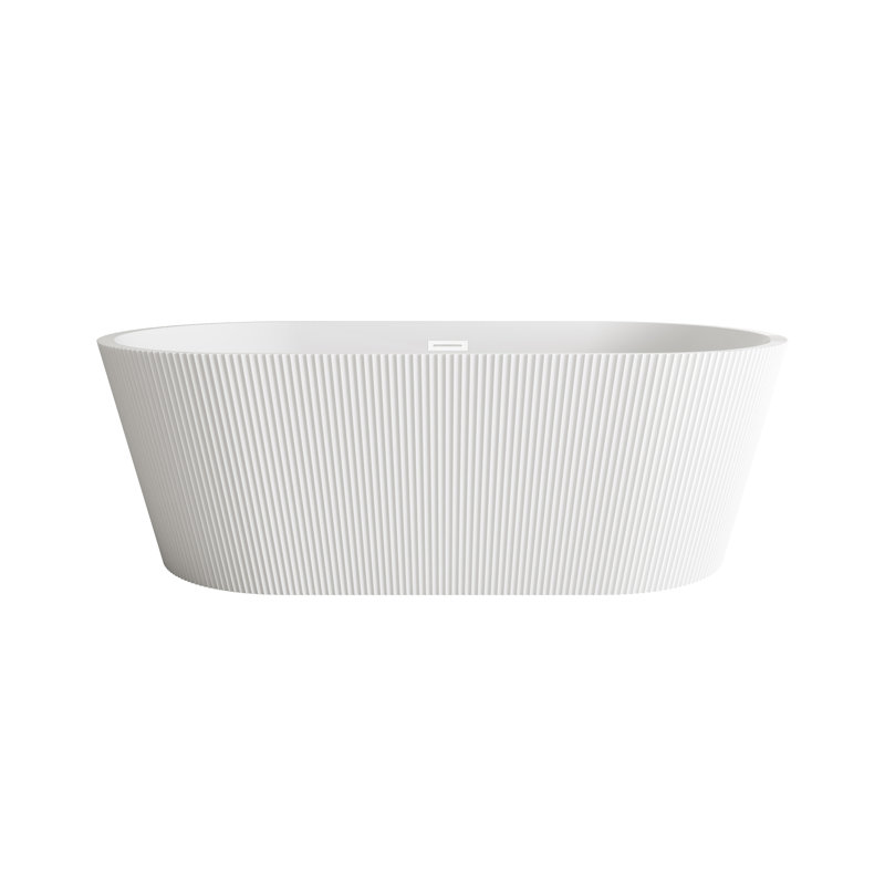 67 Inch Bathtub in Glossy White with Trim, Polished White