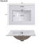 Petit meuble-lavabo moderne de 20 pouces avec lavabo en céramique - 20 * 14,5 * 33,3 pouces, rangement spacieux, 1 porte à fermeture douce