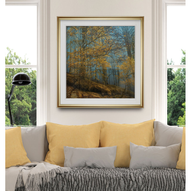 «Play the Yellow Blues», reproduction de photo, H 23 po x l 23 po x P 1,5 po, Cadre doré