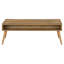 Table basse rectangulaire Mid-Century, rangement Evolution, stratifié noyer, pieds en bois de style salon, rectangulaire, mise à niveau