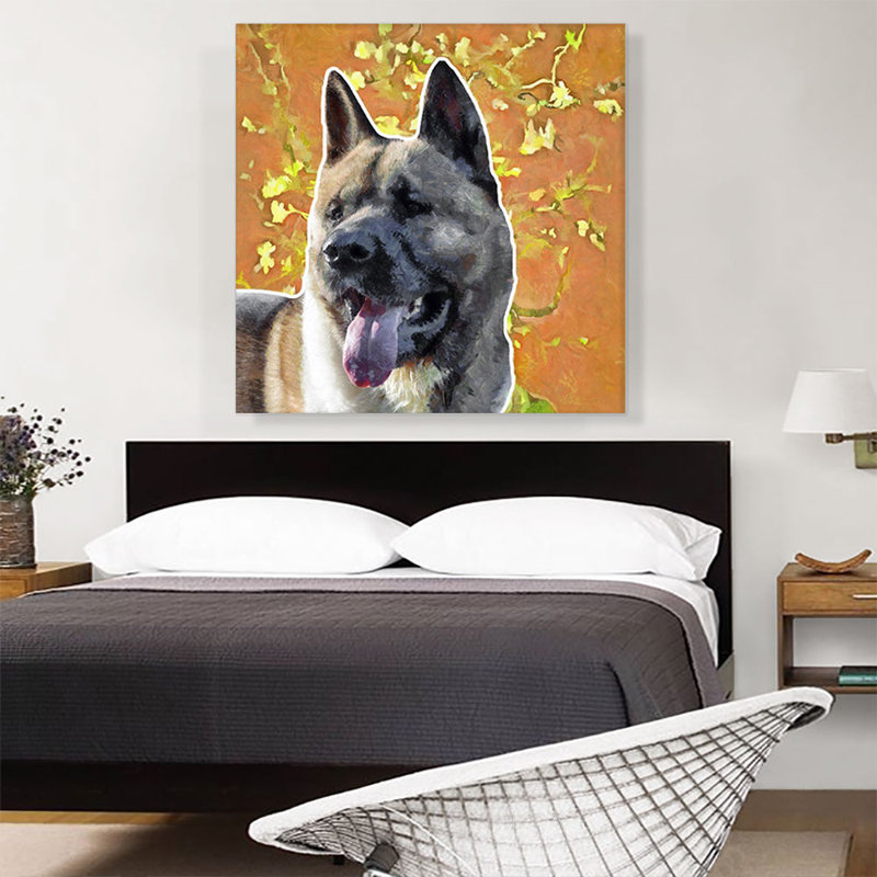 Reproduction d'art sur toile Akita, H 36 po x l 36 po x P 0,75 po