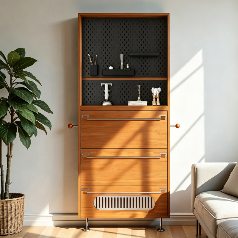 Armoire à chaussures murale 23,62 po Vintage, H 78,74 po x l 23,62 po x P 5,91 po