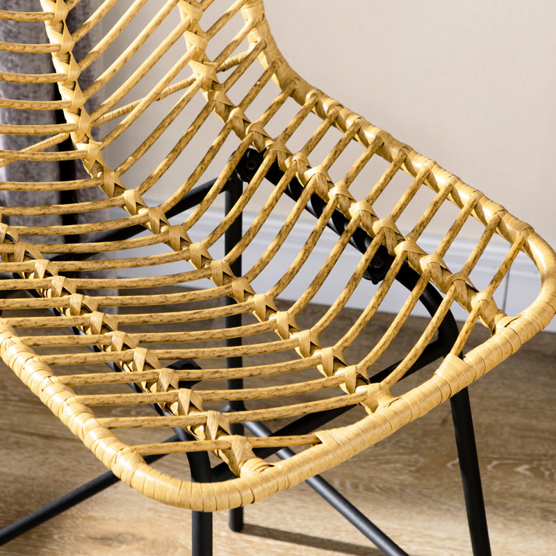 Tabourets de bar à hauteur de comptoir jaune de 26 po, de 2 chaises d'îlot de cuisine avec siège et dossier renforcés, assemblage respirant en acier robuste, création stable