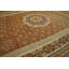 Grand tapis antique à motif floral français à médaillon Aubusson