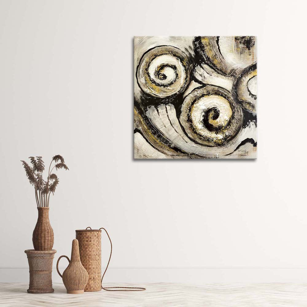 Leinwandbild Abstract Spiral Beige