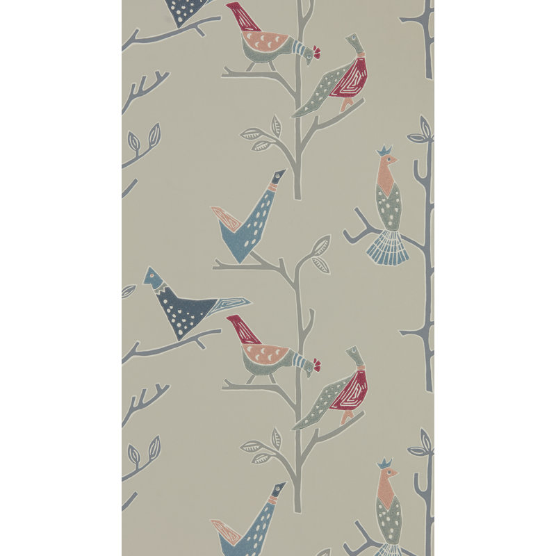 Passaro 10.05m x 52cm Matte Wallpaper Roll, Rose/Steel