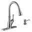 Évier de cuisine à double cuve avec robinet encastrable l 33 po x l 18 po-48865120