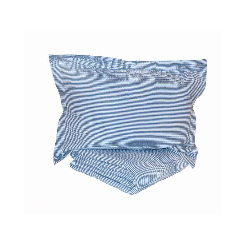 Seersucker Pillow Sham, Blue