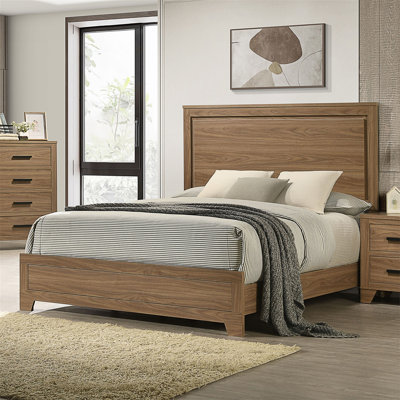 Tête de lit simple classique 1pc noyer / châtaignier brun mobilier de chambre en bois