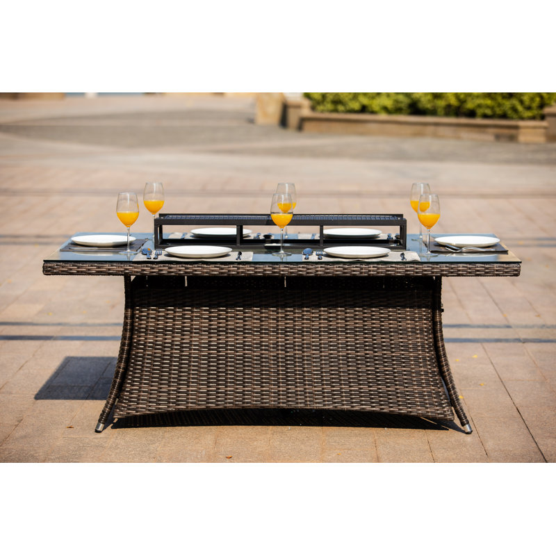 Onfleek Rectangle Aluminium Propane Smokeless Fire Pit Table