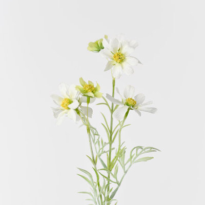 Creamy White Silk Decorative Artificial Cornflower