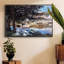 «The River Has Burst Its Banks» par Claude Monet - reproduction sur toile flottante-92471979-92471981