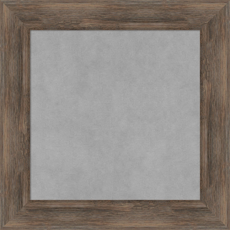 Tableau magnétique encadré en bois dur moka, H 21 po x l 21 po