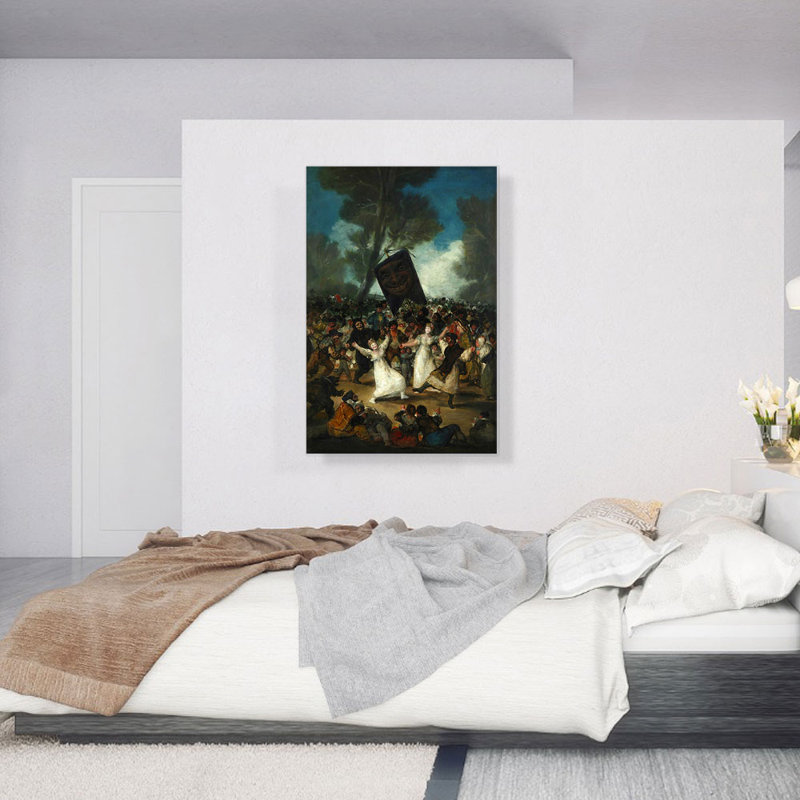 «Burial of the Sardine» par Francisco Goya, reproduction d'art sur toile tendue, H 40 po x l 26 po x P 1,5 po