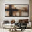 Neutral Beige and Brown Cross Abstract with Soft Gradient – Large Framed Canvas Master Bedroom Wall Art Print-923425310-923425311