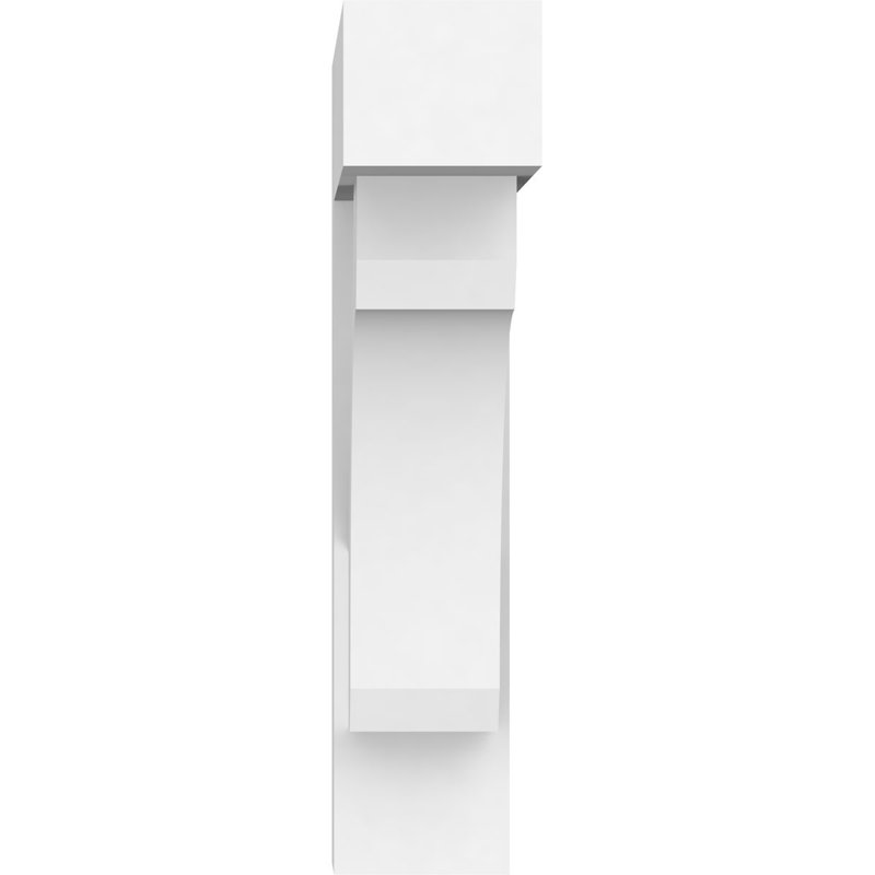 Support standard en uréthane standard avec extrémités en bloc, brun clair apprêté, H 14 po x l 3 po x P 12 po