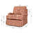 Fully Assembled Crimson Red 3D Textured Petal Accent Chair-1402799425