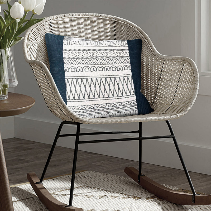  Geometric Cotton Throw Pillow