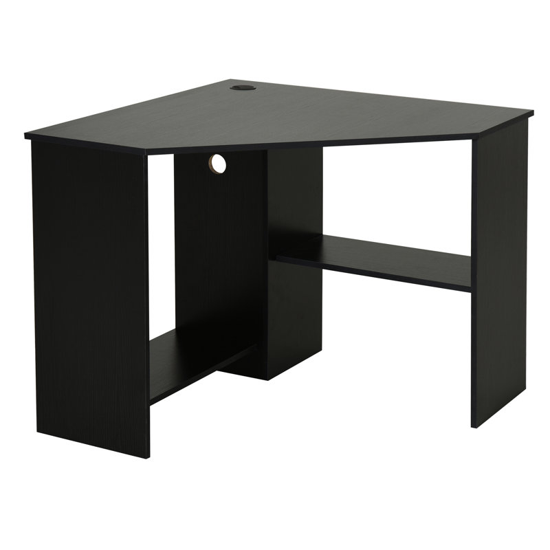 Bureau en coin Auliffe, Noir, H 28,75 po x l 33,5 po x P 33,5 po