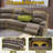 Corduroy Stripe Fabric Recliner Sectional Sofa-1952676999