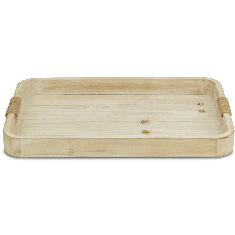 Plateau de table basse Feliz, Blanc délavé