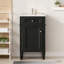 Meuble-lavabo de salle de bain avec lavabo, porte à fermeture douce et tablette réglable-1491956474