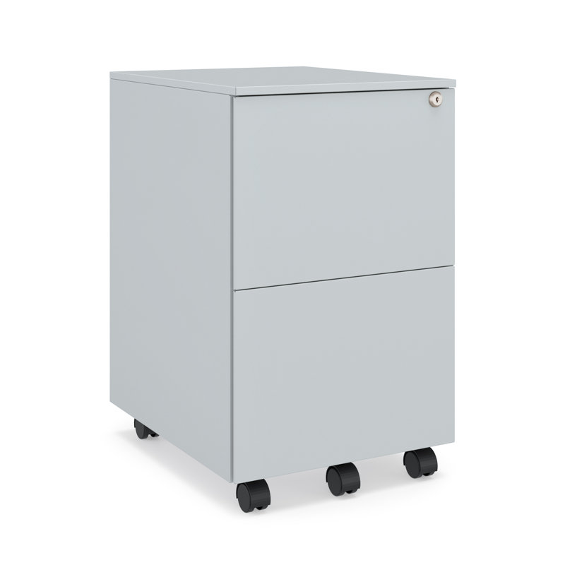 Ceha 2-Drawer Mobile File Cabinet with Lock, Gray