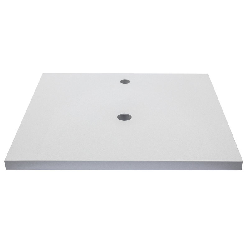 Light Gray Terrazzo Vanity Top with Concrete and Marble, 25 in.