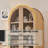  71" Tall Modern Arched Bathroom Storage Cabinet, Fluted Cabinet Storage with 4 Shlves and 2 Drawers-838826099