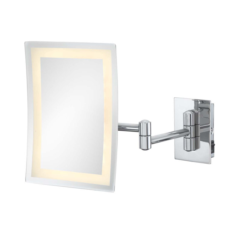 Miroir mural lumineux sans cadre Ekta, Chrome