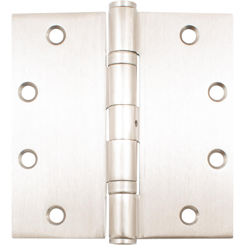 Charnière de porte simple 5 po x 5 po, Nickel satiné