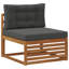  Ensemble de canapé 6 pièces en bois d'acacia naturel et anthracite massif