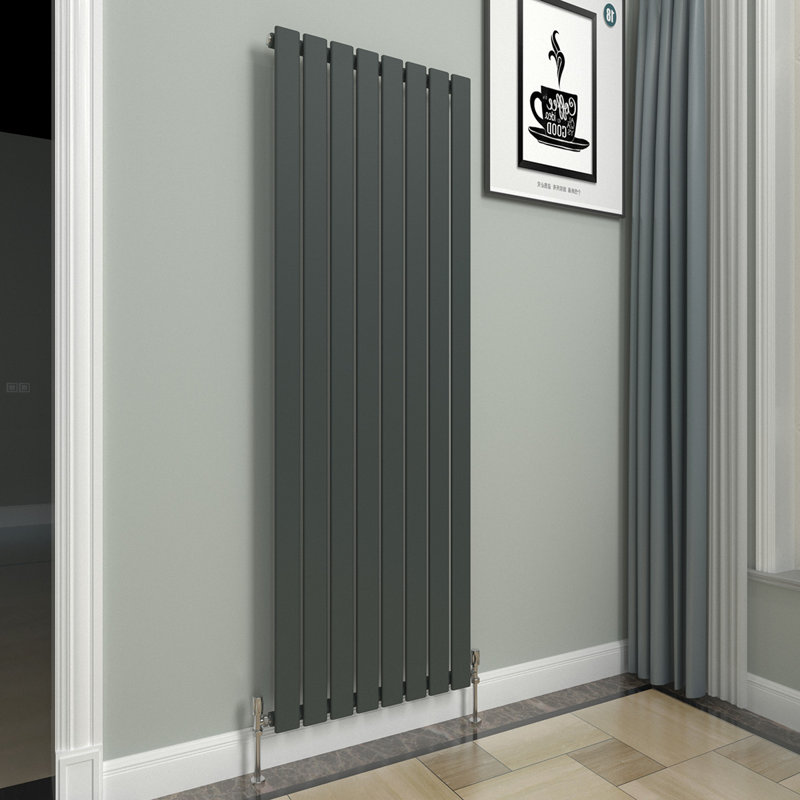 Flat Panel Central Heating Designer Radiator, Anthracite, 180cm H x 54.4cm W x 4.6cm D