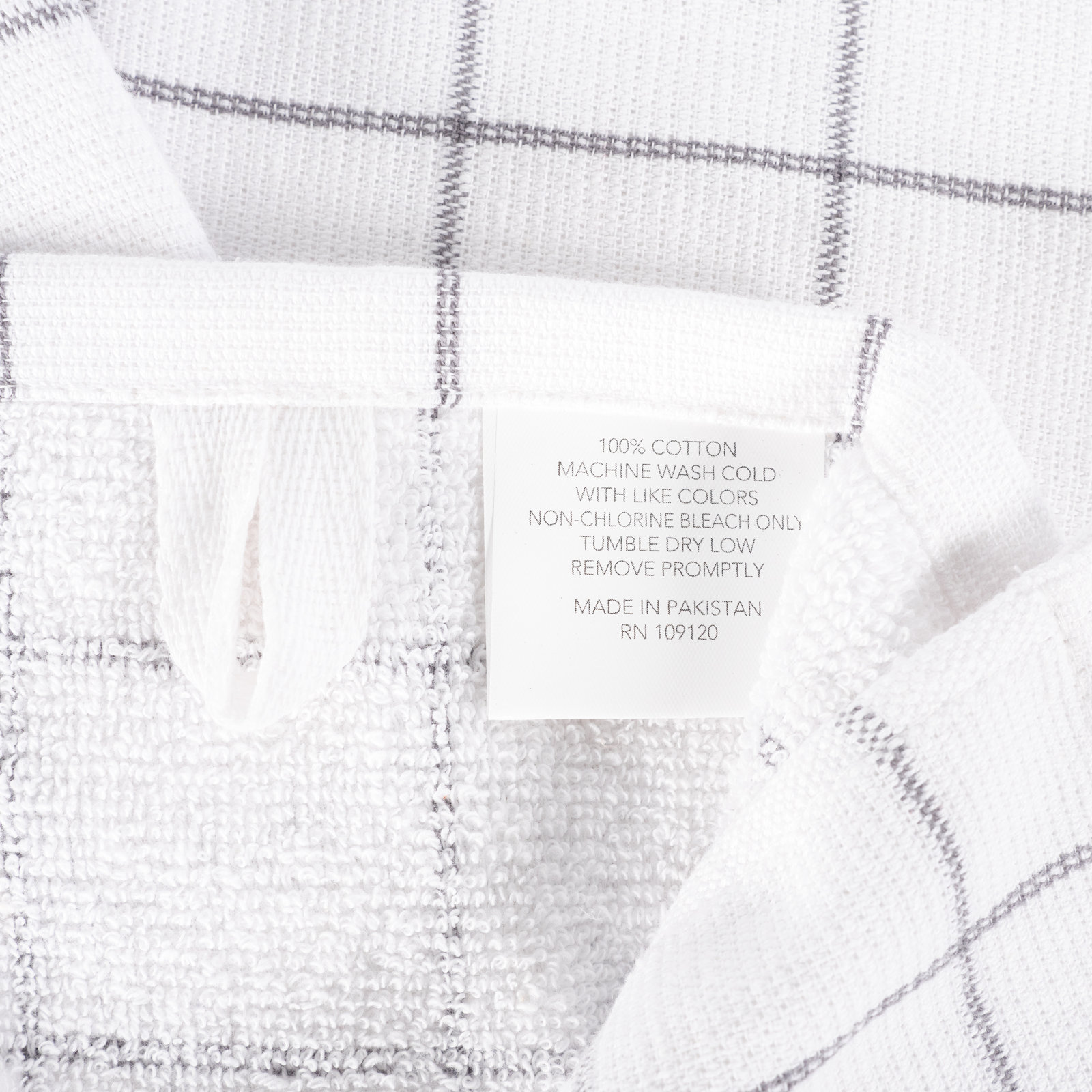 Reverse Terry Cotton Tea Towel, Gray