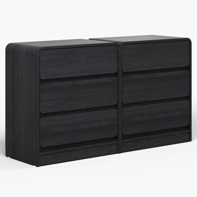 Ensemble de 2 tables de chevet 3 tiroirs