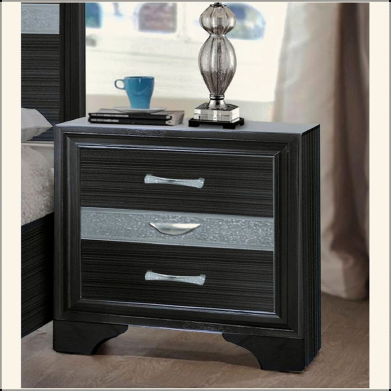 2 Drawers And 1 Jewellery Drawer Nightstand