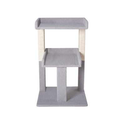 Tott and Eling 2-Tier Cat Tree Tower; Cat Condo with Perch; Sturdy Cat Towers for Large Indoor Cats