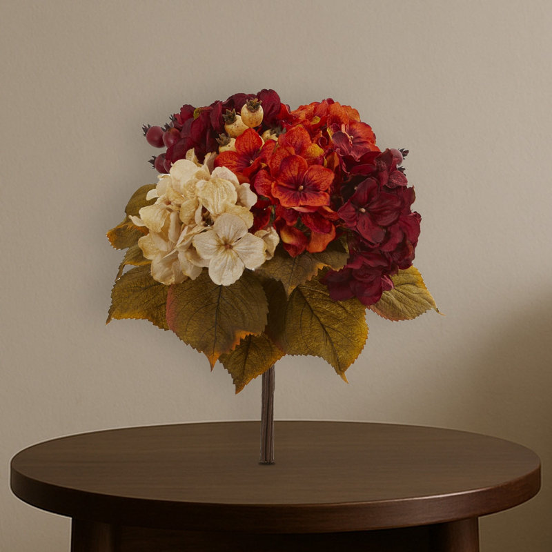 Autumn Hydrangea Berry Bouquet Silk Flowers
