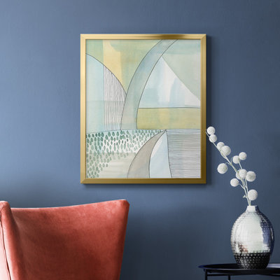 Toile encadrée de qualité supérieure Mint Reflection II - prête à être accrochée
