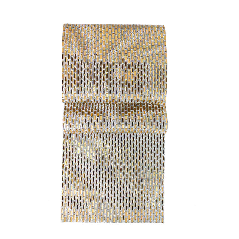 Topaz Rhinestone and Crystal Polyester Table Runner, 72"