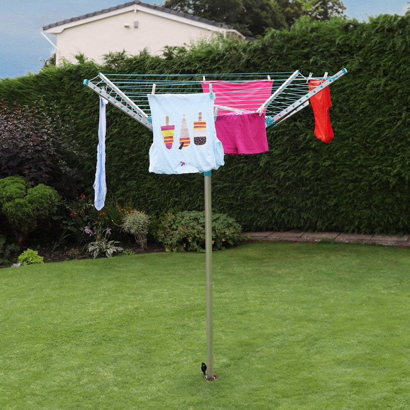 Plastic Rotary / Umbrella Clothesline, 115cm H x 12cm W x 12cm D