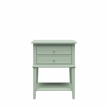 Dmitry 2-Drawer End Table with Storage