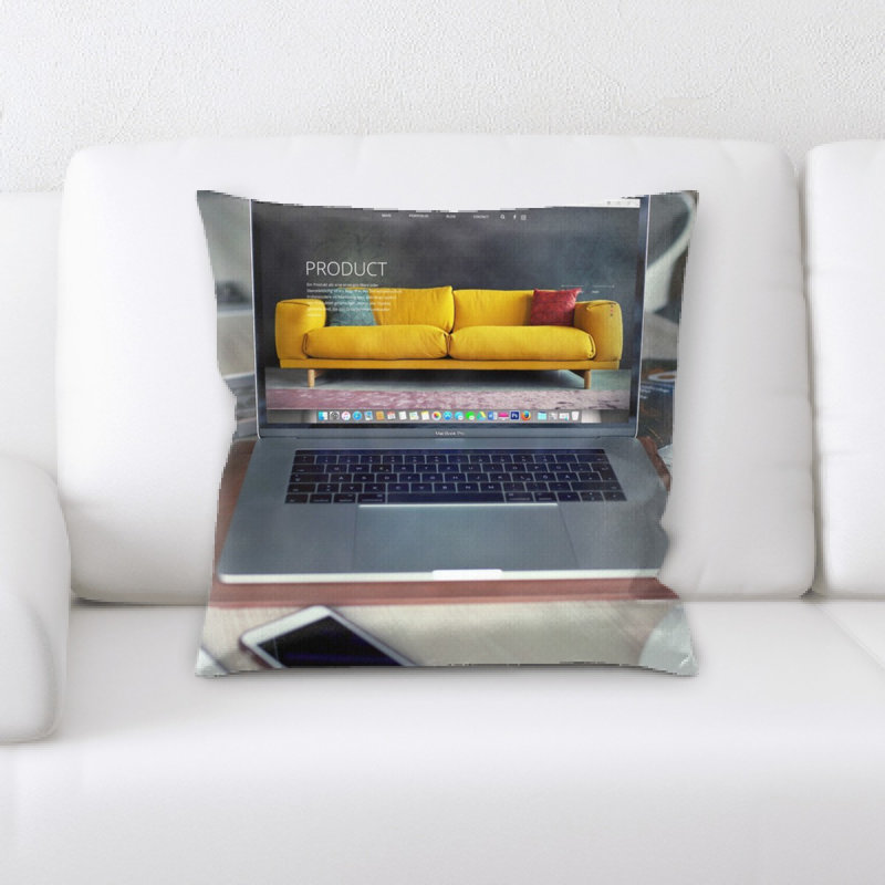 Microsuede Reversible Throw Pillow
