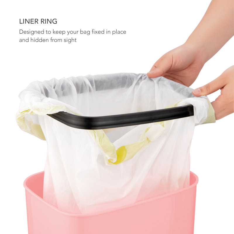 Pink 3.2 Gallon Touchless Plastic Trash Can