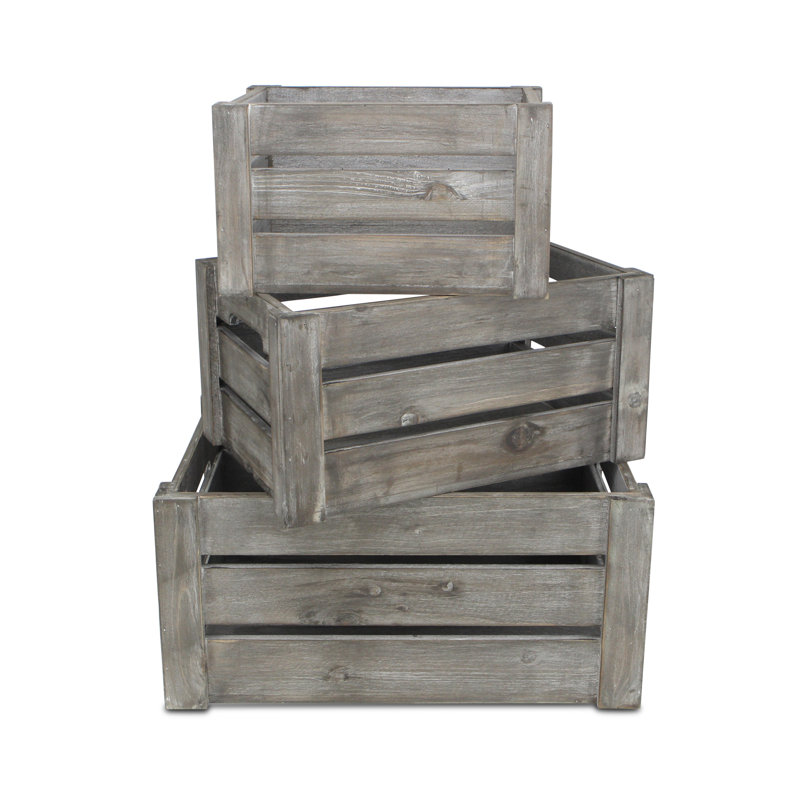 Millwood Pines Solid Wood Decorative Bin