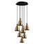 Lustre scandinave élégant, 16,9 po de diamètre x 43,7 po de hauteur | Structure en métal, hauteur réglable, plaque de base de 3,9 po | 7 x douilles E27 de 40 W maximum | Parfait pour les salles à manger et les espaces de vie modernes-953719657