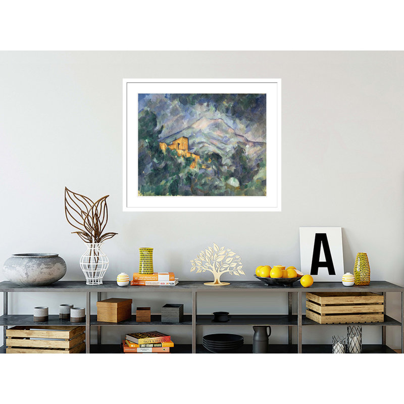 «Montagne Sainte-Victoire and the Black Chateau» par Paul Cézanne, impression giclée encadrée, H 33,5 po x l 39,98 po