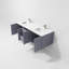 Ensemble de meuble-lavabo double mural 60 "Geneva-87285961-112899376