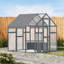 Poulailler avec bois de sapin gris et détails en bois massif de 26 x 28,4 x 28,2 po pour l'espace extérieur